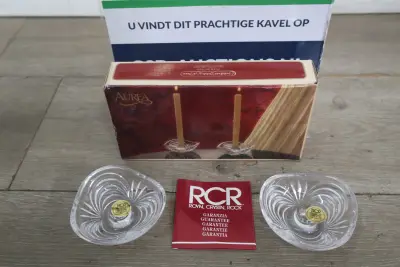 RCR Royal Crystal Rock set glazen kandelaren – kavel bij GSD Auctions, Zoeterwoude