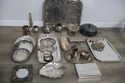 assortiment verzilverde keukenwaren – kavel bij GSD Auctions, Zoeterwoude