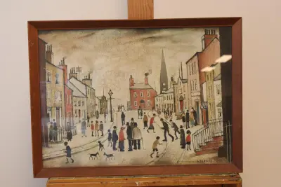 Art-print van "A Lancashire Village" (1935) - Lowry – kavel bij GSD Auctions, Zoeterwoude