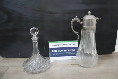 2 Kristallen kannen/Karaffen – kavel bij GSD Auctions, Zoeterwoude