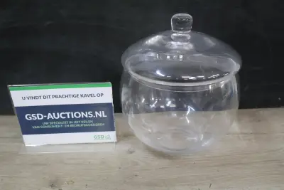 Glazen dekselpot – kavel bij GSD Auctions, Zoeterwoude