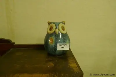 Uil in keramiek – kavel bij Vlavem