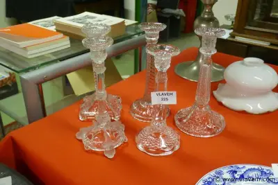 Kandelaars in glas – kavel bij Vlavem