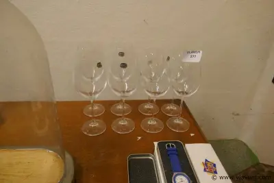 Wijnglazen in kristal – kavel bij Vlavem