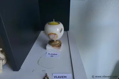 Kaarsenhouder in onyx – kavel bij Vlavem