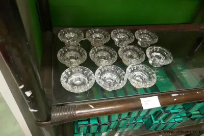 Kaarsenhouders in glas – kavel bij Vlavem
