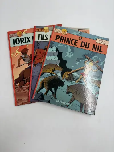 Set van 3 vintage hardcover stripboeken 'Alix' (Jacques Martin / Casterman) – kavel bij De Kringwinkel, Gent