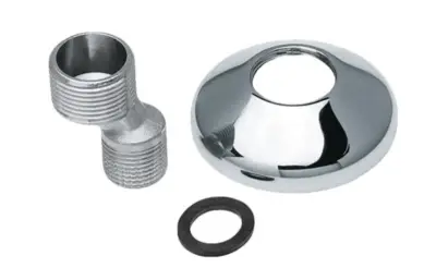 4x S-aansluitingen met wandrozetten GROHE, 12959, chroom – kavel bij Onlineveilingmeester, Drunen
