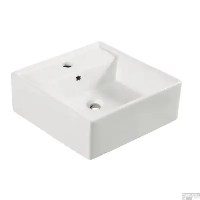 Wastafel met kraan Wiesbaden + GROHE, Larx, wit – kavel bij Onlineveilingmeester, Drunen