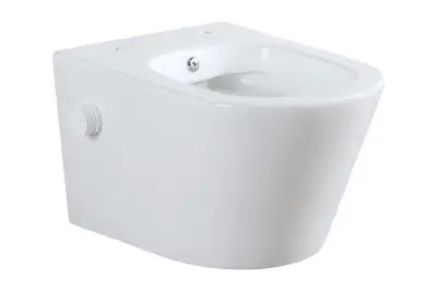 Hangtoilet met bidetvoorbereiding Wiesbaden, Vesta, wit – kavel bij Onlineveilingmeester, Drunen