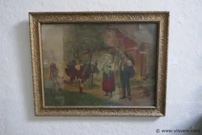 Kader met prent – kavel bij Vlavem