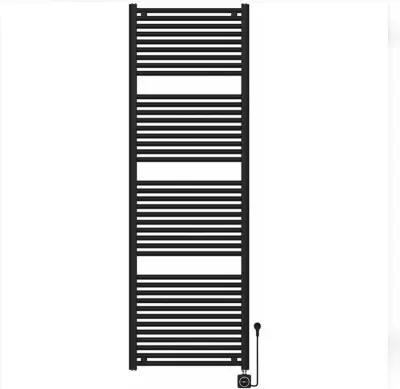 Handdoekradiator Smart wifi Wiesbaden, Elara, zwart – kavel bij Onlineveilingmeester, Drunen