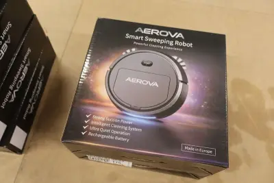 Ca. 10x Robotstofzuiger Aerova, Smart Sweeping Robot, zwart – kavel bij Onlineveilingmeester, Drunen