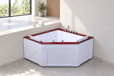 Massagebad / Whirlpool, Met venster, wit – kavel bij Onlineveilingmeester, Drunen