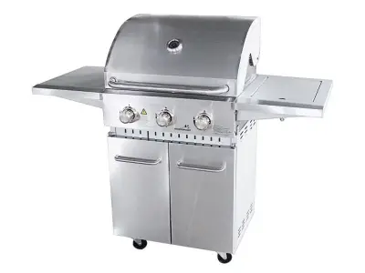 Gasbarbecue Vonato RVS Traditionele Grill 3 Zilverkleurig, RVS (mat) – kavel bij Onlineveilingmeester