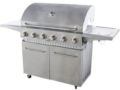 Gasbarbecue Vonato RVS Traditionele Grill Elite 6 Zilverkleurig, RVS (mat) – kavel bij Onlineveilingmeester