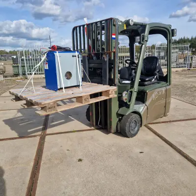 Elektrische heftruck, Linde, E14, 2008 – kavel bij Domeinen Roerende Zaken, Soesterberg