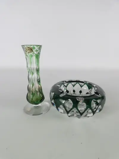 Set Val Saint Lambert Kristal – Smaragdgroen – kavel bij De Kringwinkel, Heverlee