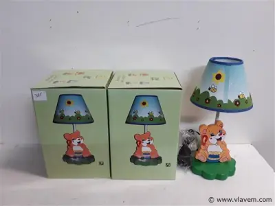 2 x Kinderlamp 37 cm beer – kavel bij Vlavem