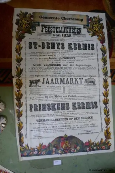 Affiche kermis Serskamp 1928 – kavel bij Vlavem