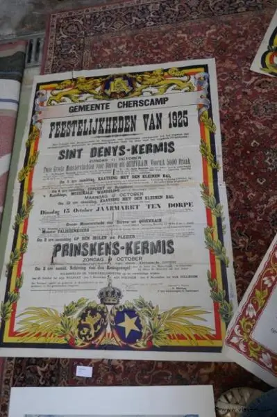 Affiche kermis Serskamp 1925 – kavel bij Vlavem