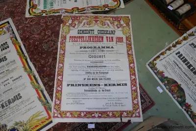 Affiche kermis Serskamp 1908 – kavel bij Vlavem