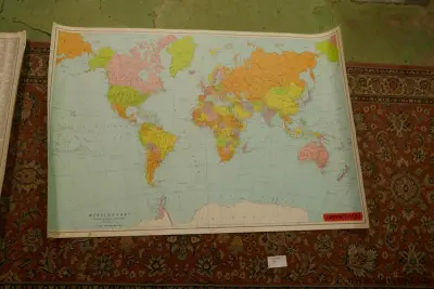 Landkaart wereldwijd – kavel bij Vlavem
