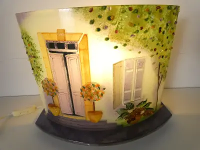 CADES France tafellamp met mediterrane decoratie – kavel bij De Kringwinkel, Heverlee