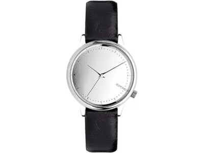 Komono Estelle Mirror horloge dames zilver/zwart 36mm – kavel bij XL Auctions