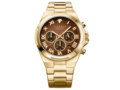 Titanio Horloge Augustus Goud 42mm – kavel bij XL Auctions
