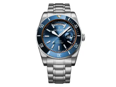 Jacob Zech Horloge Athena Zilver/Blauw 42mm – kavel bij XL Auctions
