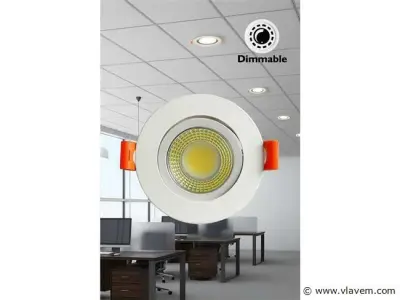 25 x LED Downlight – 7W – Draaibaar – Dimbaar – 6500K Koud Wit – Wit – kavel bij Vlavem