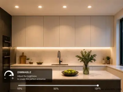 25 x LED Downlight – 7W – Draaibaar – Dimbaar – 3000K warm – Zilver – kavel bij Vlavem