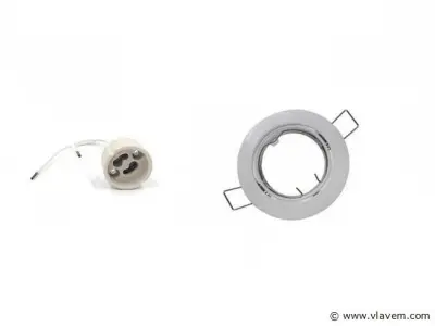 50 x Downlight Fitting – Draaibaar – GU10 – Wit – IP20 – kavel bij Vlavem