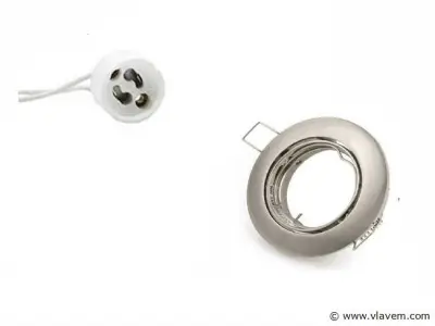 50 x Downlight Fitting – Draaibaar – GU10 – Zilver – IP20 – kavel bij Vlavem
