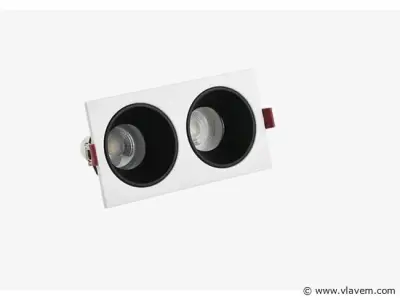 10 x Downlight Fitting – Draaibaar – GU10 – Wit/Zwart – IP20 – EP-2 – kavel bij Vlavem