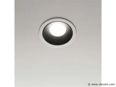 50 x Downlight Fitting – GU10 – Zwart/Wit – IP20 – kavel bij Vlavem