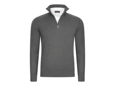 Cappuccino Italia Mock Zip Pullover Antraciet - L – kavel bij XL Auctions