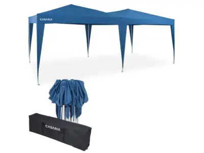 Vouwpaviljoen 3 x 6 m met UV 50+ - blauw – kavel bij XL Auctions