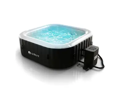 Opblaasbare Whirlpool - 4-6 personen - Zwart - Incl. LED – kavel bij XL Auctions
