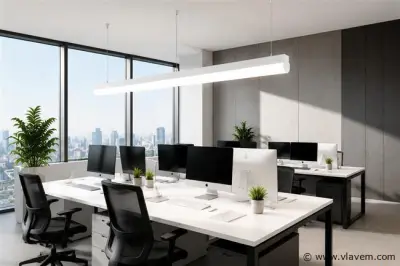 2 x LED Linear Hanglamp 40W – 3CCT Instelbaar - Wit – AVENUE 3CCT – kavel bij Vlavem
