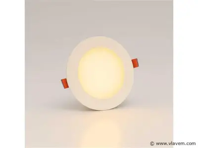 20 x LED Paneel – Rond Inbouw – 8W – 3000K Warm Wit – IP20 – kavel bij Vlavem