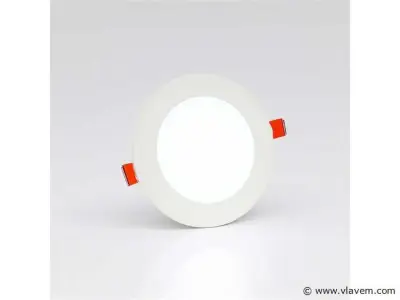 20 x LED Paneel – Rond Inbouw – 8W – 6500K Koud Wit – IP20 – kavel bij Vlavem