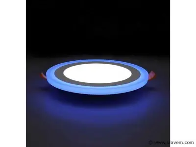 10 x LED Paneel – Blauw / Wit – 24W (18W + 6W) – Aan/Uit – kavel bij Vlavem
