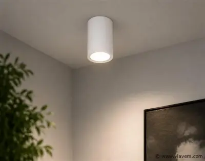 10 x LED Opbouw Spot 5W – 4200K Neutraal Wit - Wit – IP20 – SANDRA-5/XL – kavel bij Vlavem