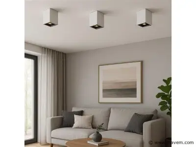 10 x Downlight Fitting – Opbouwarmatuur – GU10 – Vierkant – Wit/Bruin – kavel bij Vlavem