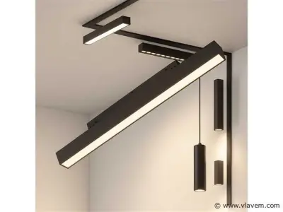 4 x LED Lineaire Spot voor Magnetische Rail – 48V – 20W – 4000K Neutraal Wit – Mora – kavel bij Vlavem