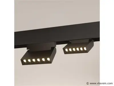4 x LED Lineaire Spot voor Magnetische Rail – 48V – 6W – 4000K Neutraal Wit – Libra – kavel bij Vlavem