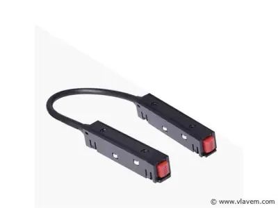 4 x Hoekconnector voor Magnetische Rail – 48V – Zwart – kavel bij Vlavem