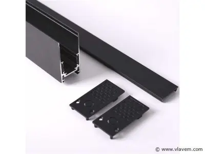 10 x Magnetische Rail voor Opbouw – 20mm – 48V – 2 Meter – Zwart – kavel bij Vlavem